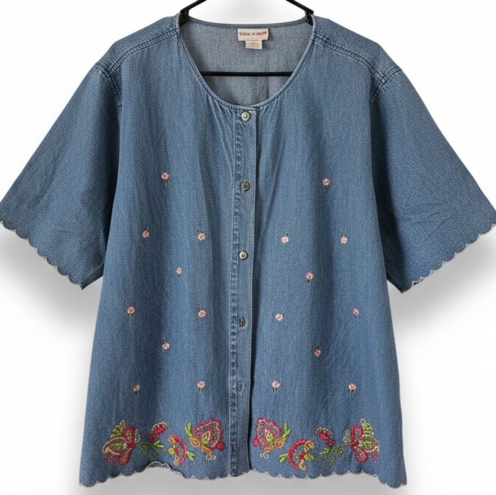 ♻️Apple Blue Denim Shirt